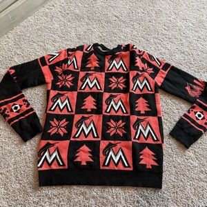MLB Miami Marlins Christmas Sweater Size Large